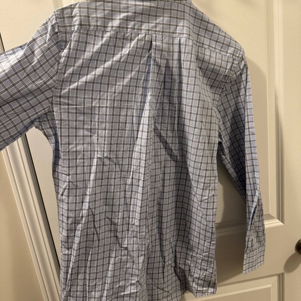 U.S. Polo Assn Shirt Mens Grey/Black Check Collared Button Down Full Sleeve - Picture 4 of 6